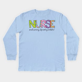 Nurse LIfe Saving Rockstar Kids Long Sleeve T-Shirt